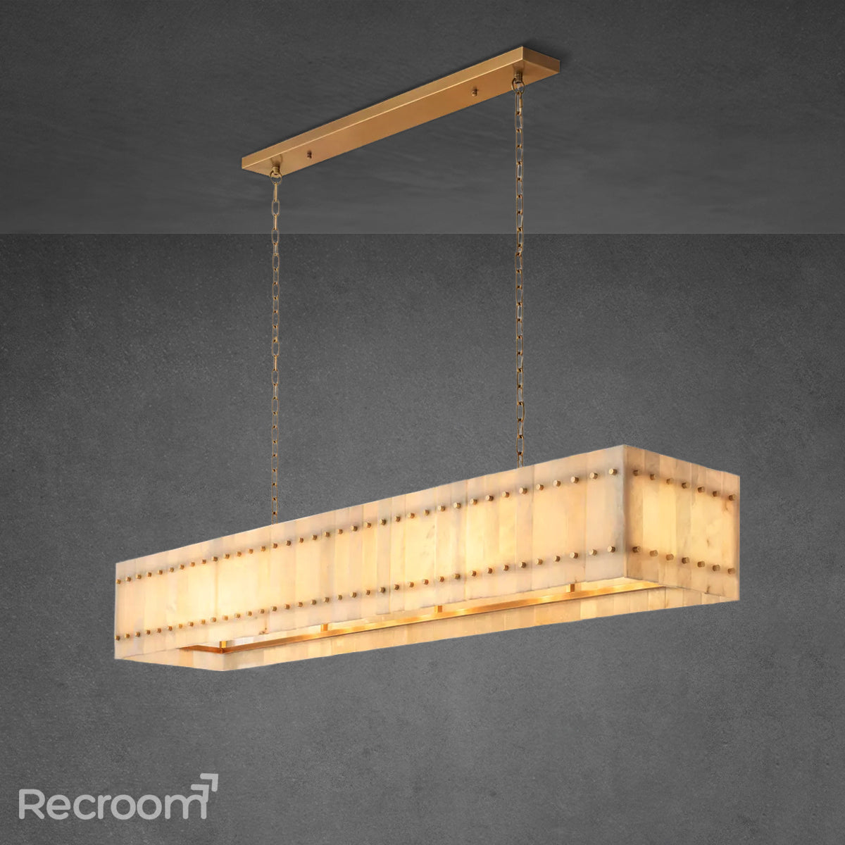 San Marconer Alabaster Linear Chandelier 72'' - Zonesus