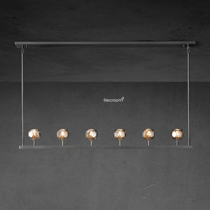 Boulew Crystal Glass Linear Chandelier 60" - Zonesus