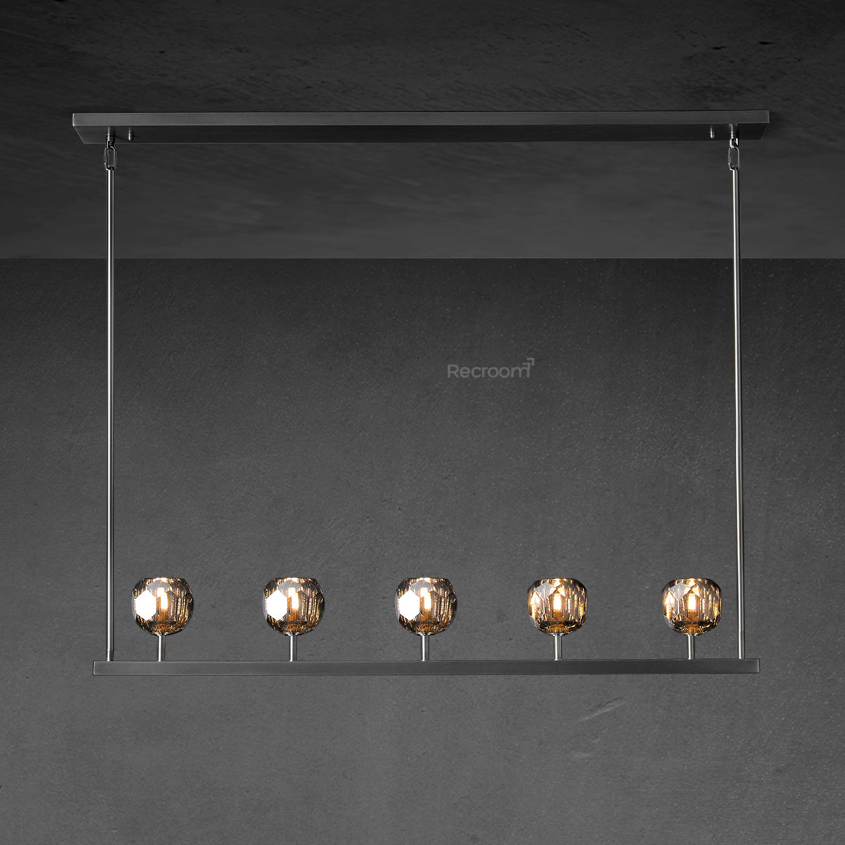 Boulew Crystal Linear Chandelier 48" - Zonesus