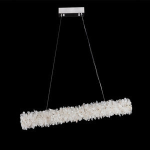 Cervine Linear Geode Quartz Crystal Pendant Light - Zonesus