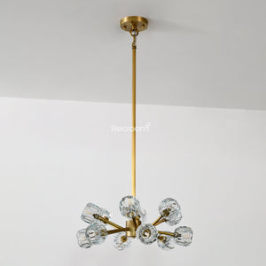 Boulew Crystal Glass Round Chandelier 24" - Zonesus