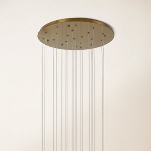 Dave Alabaster High Ceiling Staircase Chandelier 24"D