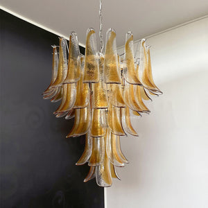 Murano Chandelier – 52 petals – Amber - Zonesus