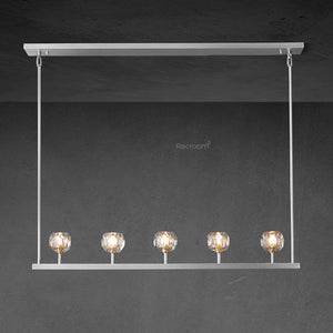 Boulew Crystal Linear Chandelier 48" - Zonesus