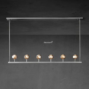 Boulew Crystal Glass Linear Chandelier 60" - Zonesus