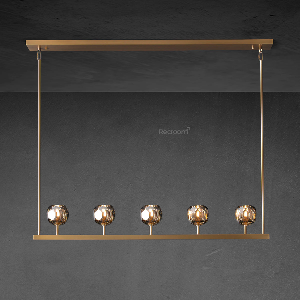 Boulew Crystal Linear Chandelier 48" - Zonesus