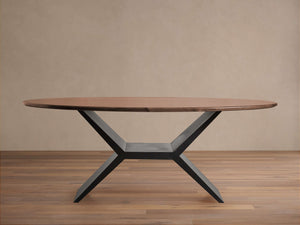 Jacob Oval Dining Table with Vertex Base - Zonesus