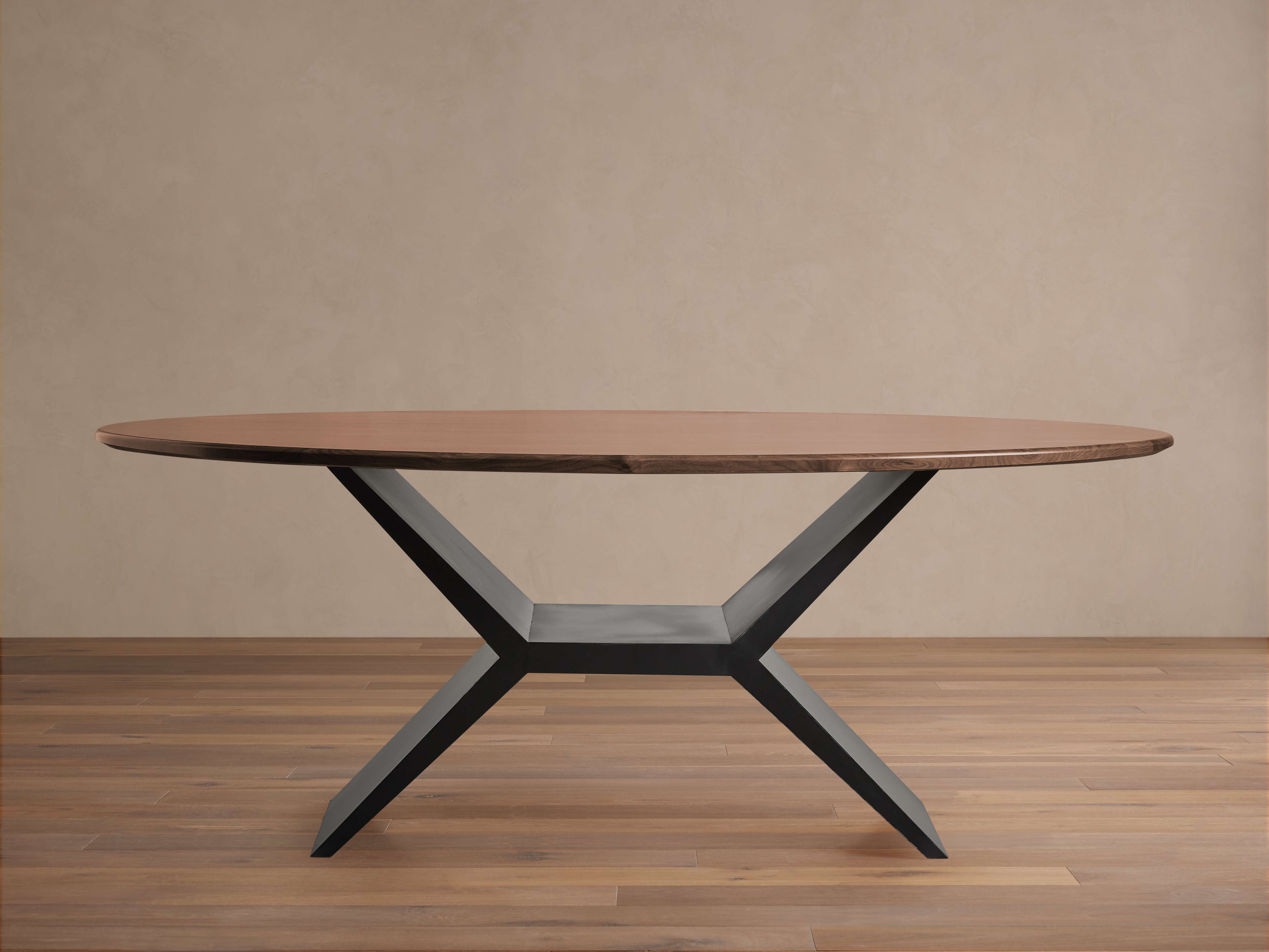 Jacob Oval Dining Table with Vertex Base - Zonesus