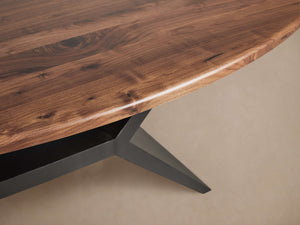 Jacob Oval Dining Table with Vertex Base - Zonesus