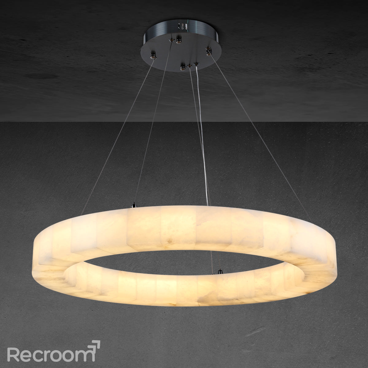 Rivager Lueur Round Chandelier 31" - Zonesus