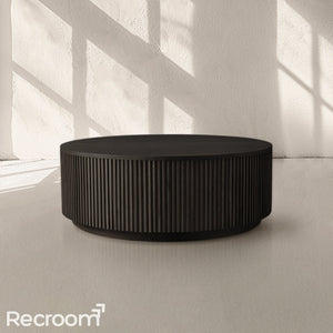 Finn Round Wood Coffee Table - Zonesus