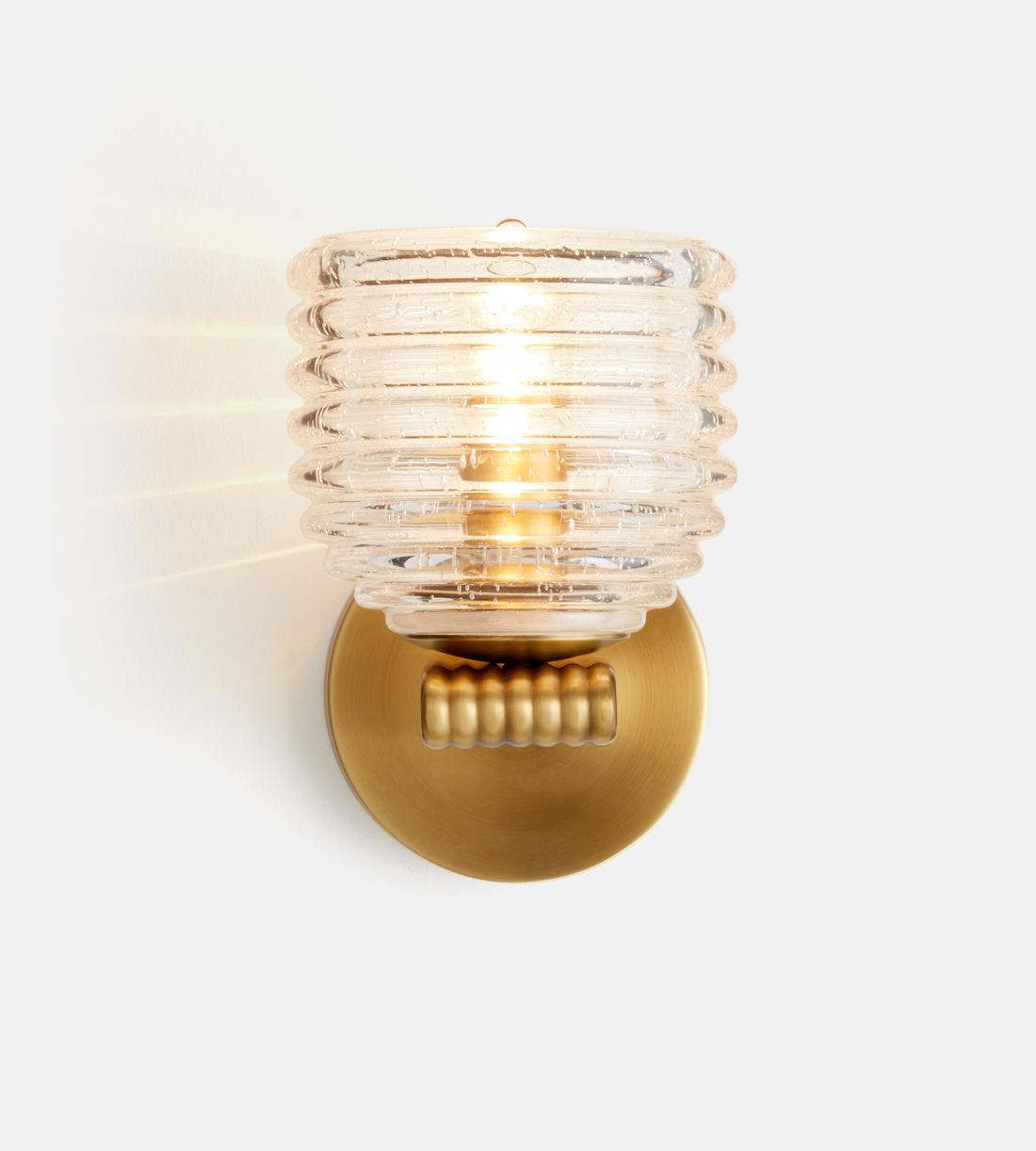 Oregan Glass Wall Light 8"H