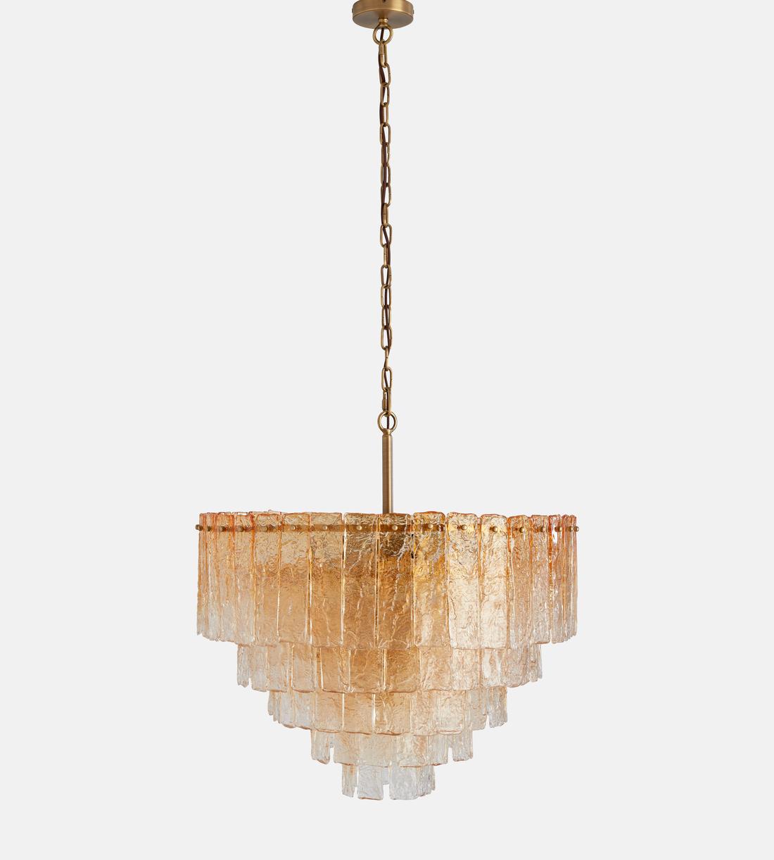 Lydia Glass Chandelier 27"W