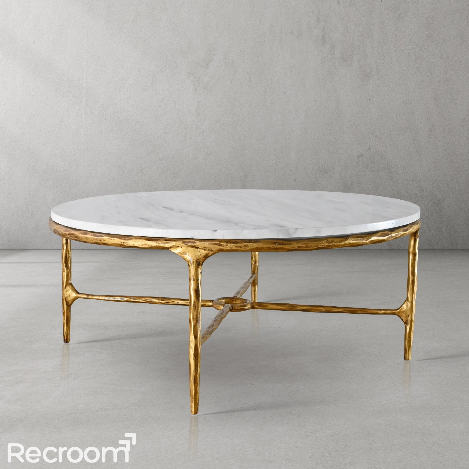 Thaddeo Marble Round Coffee Table Style O - Zonesus