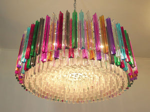 Murano Chandelier – Triedri Round – 391 prisms – Multi - Zonesus
