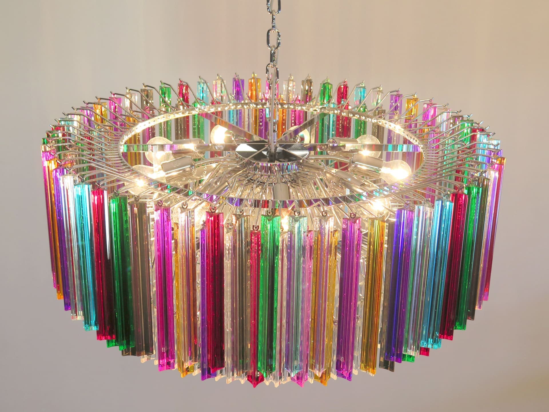 Murano Chandelier – Triedri Round – 391 prisms – Multi - Zonesus
