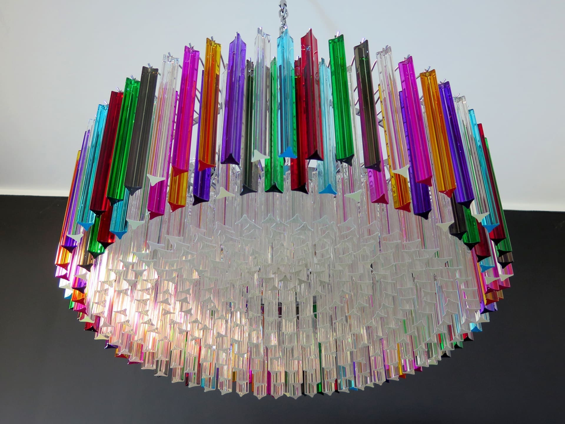 Murano Chandelier – Triedri Round – 391 prisms – Multi - Zonesus