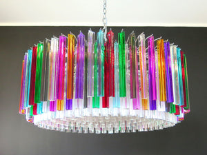 Murano Chandelier – Triedri Round – 391 prisms – Multi - Zonesus