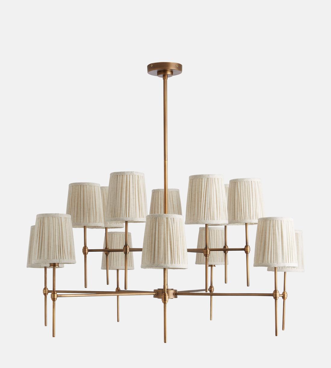 Isobella Chandelier, Antiqued Brass, Large