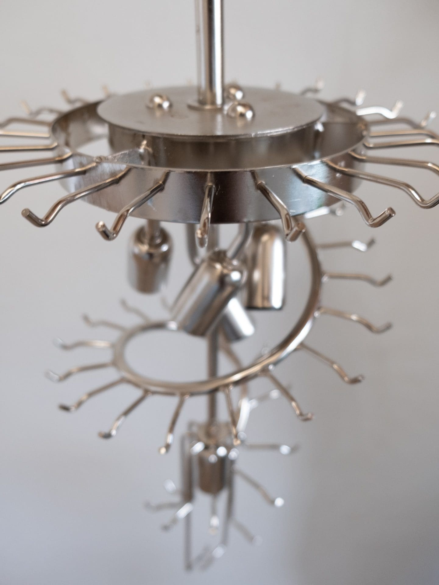 Murano Chandelier – Spiral – 54 prisms – Pink - Zonesus