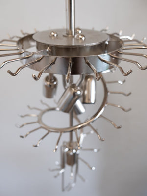 Murano Chandelier – Spiral – 54 prisms – Pink - Zonesus