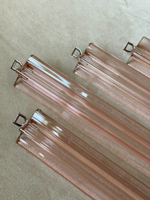 Murano Chandelier – Spiral – 54 prisms – Pink - Zonesus