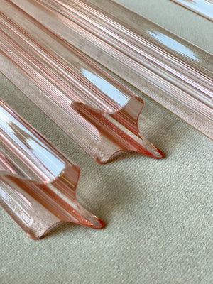 Murano Chandelier – Spiral – 54 prisms – Pink - Zonesus