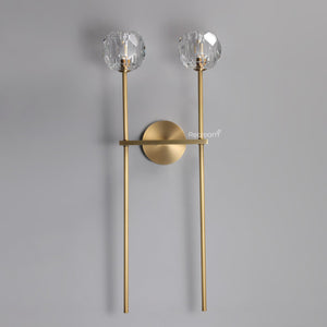 Boulew Crystal Glass Grand Double Sconce 12" - Zonesus