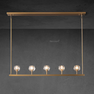 Boulew Crystal Linear Chandelier 48" - Zonesus