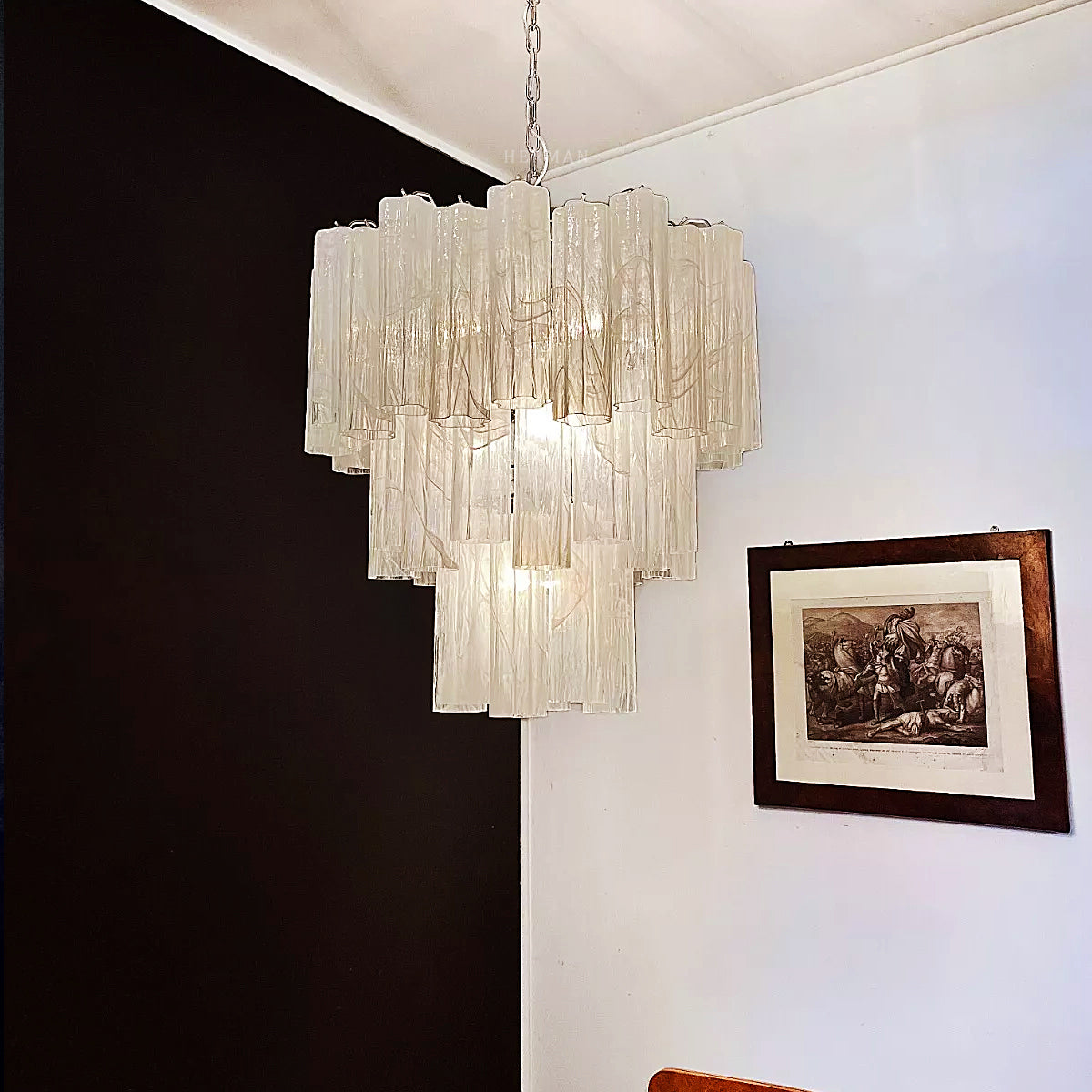 Murano Chandelier – 48 tubes – Alabaster White - Zonesus