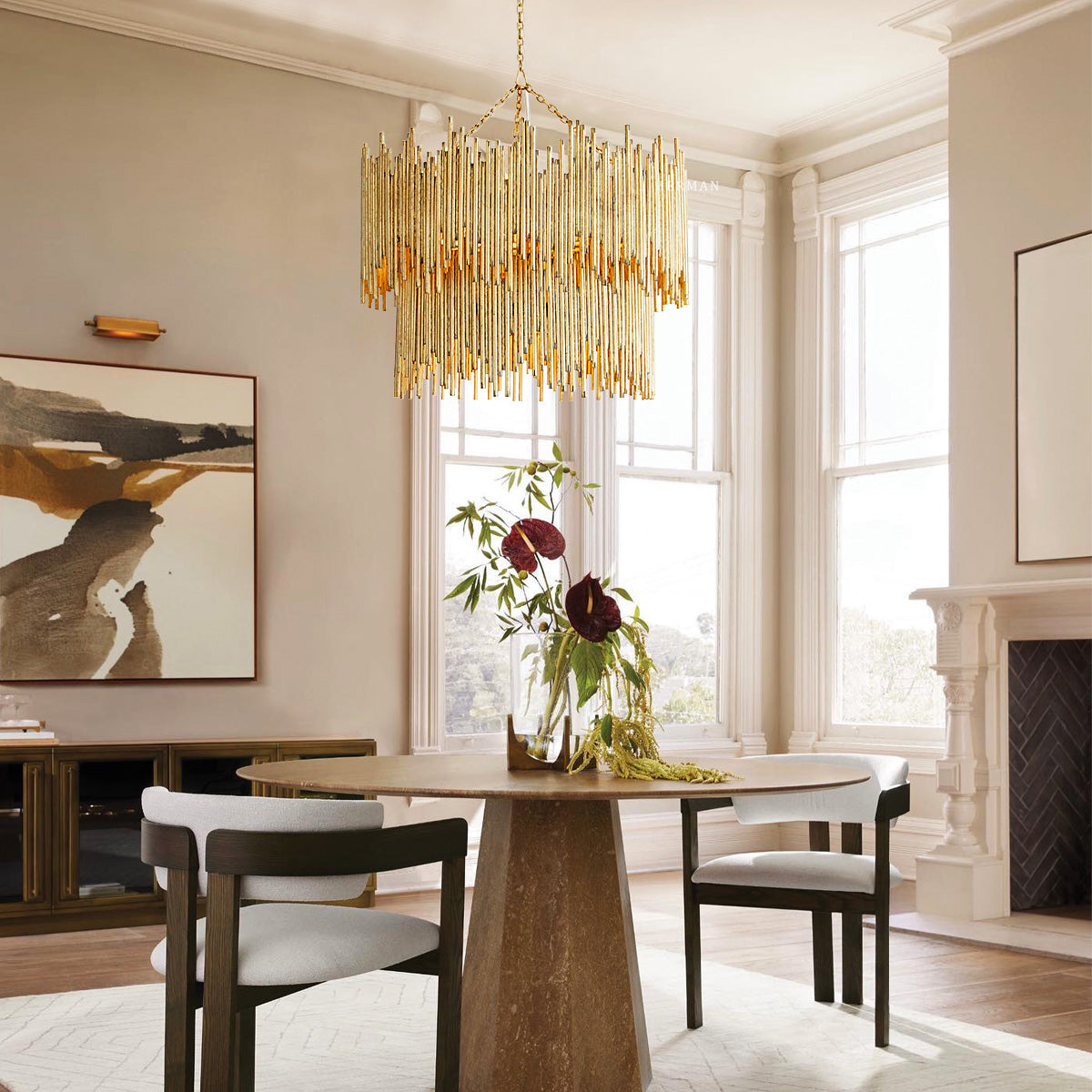 Althely 8 Lights 2-Tier Chandelier - Zonesus