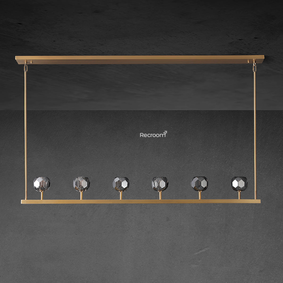 Boulew Crystal Glass Linear Chandelier 60" - Zonesus