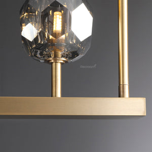 Boulew Crystal Linear Chandelier 48" - Zonesus