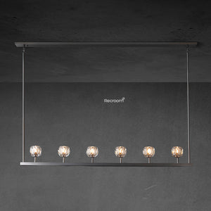 Boulew Crystal Glass Linear Chandelier 60" - Zonesus