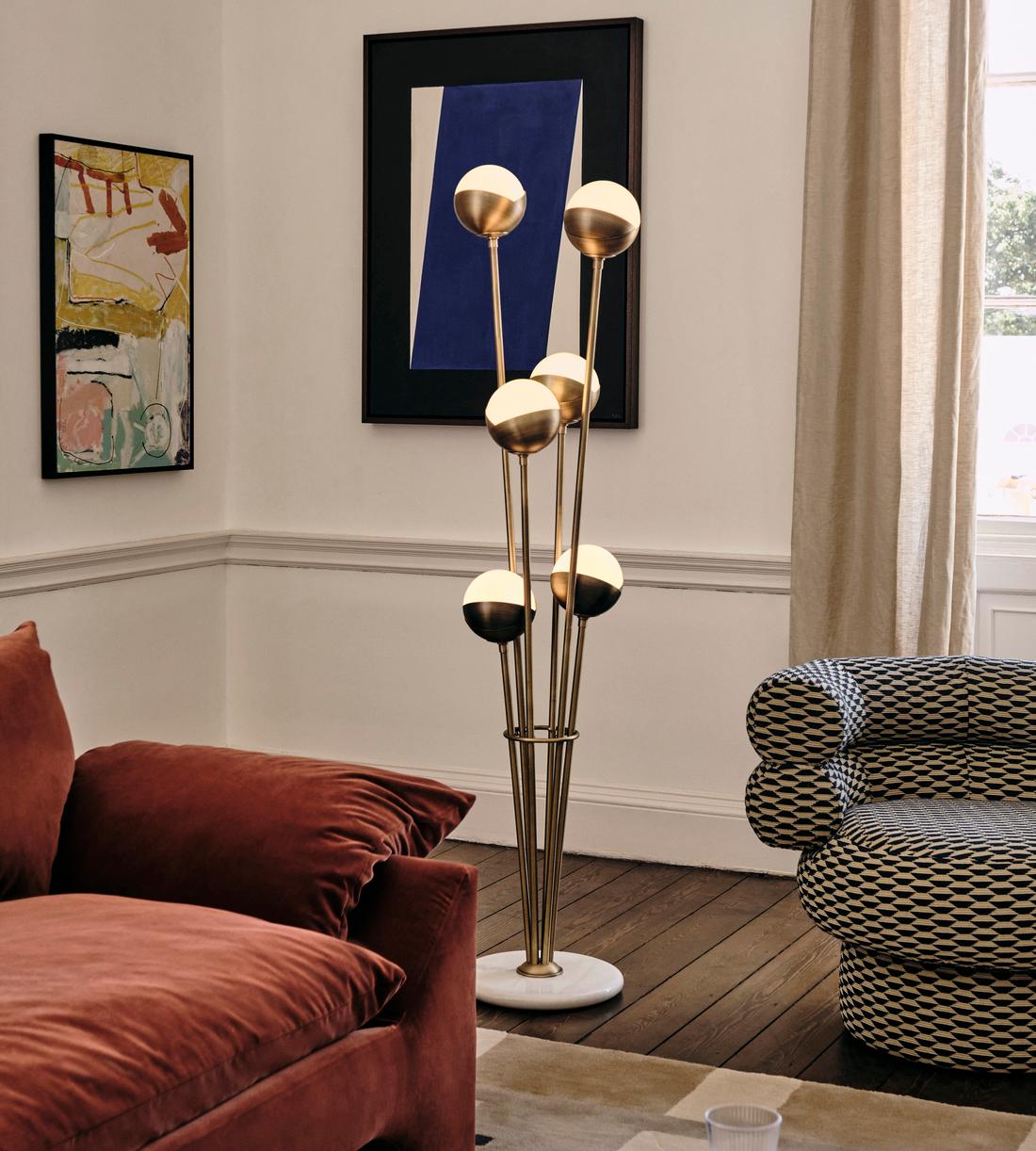 Seed White Floor Lamp 69"H