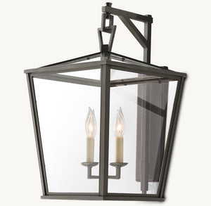 19TH C. ENGLISH OPENWORK OUTDOOR SCONCE 22" - Zonesus