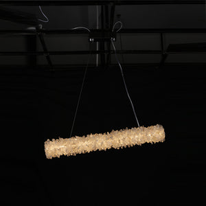 Cervine Linear Geode Quartz Crystal Pendant Light - Zonesus