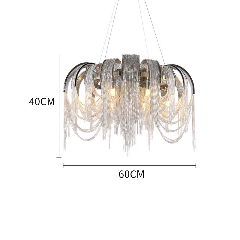 Alisa Luxury Aluminum Chain Tassel Chandelier - Zonesus