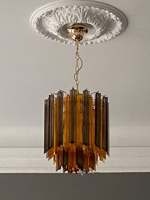Murano Chandelier – 47 prisms – Amber/Smoked - Zonesus