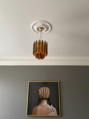 Murano Chandelier – 47 prisms – Amber/Smoked - Zonesus