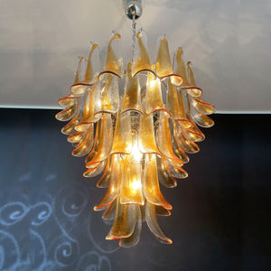 Murano Chandelier – 52 petals – Amber - Zonesus