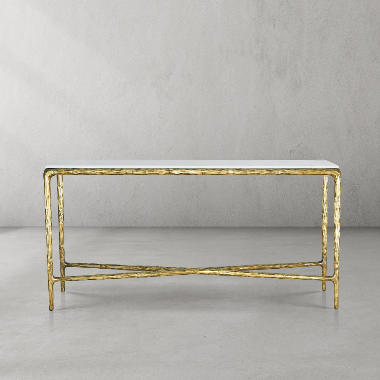 Thaddeo Rectangle Marble Console 60" 72" - Zonesus