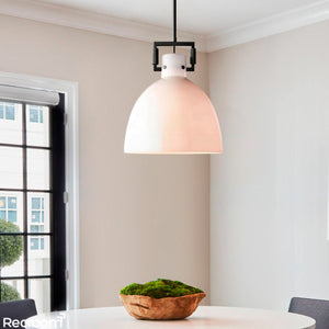 Machenist Milk Glass Cloche Pendant 10" 14" 18" - Zonesus