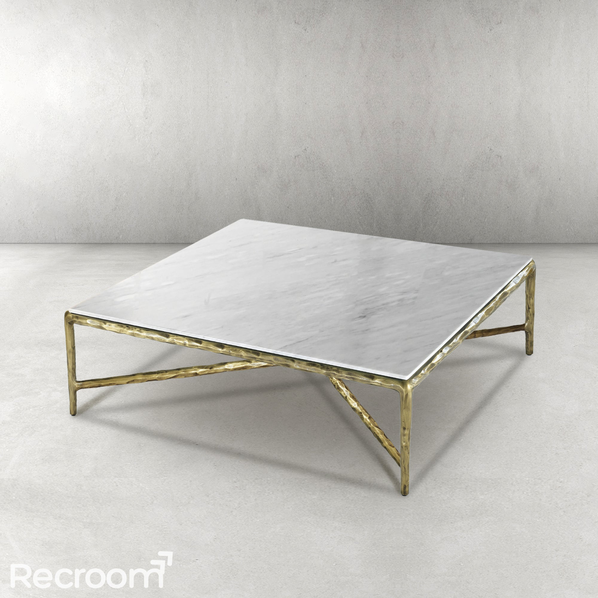 Thaddeo Square Glass Coffee Table - Zonesus