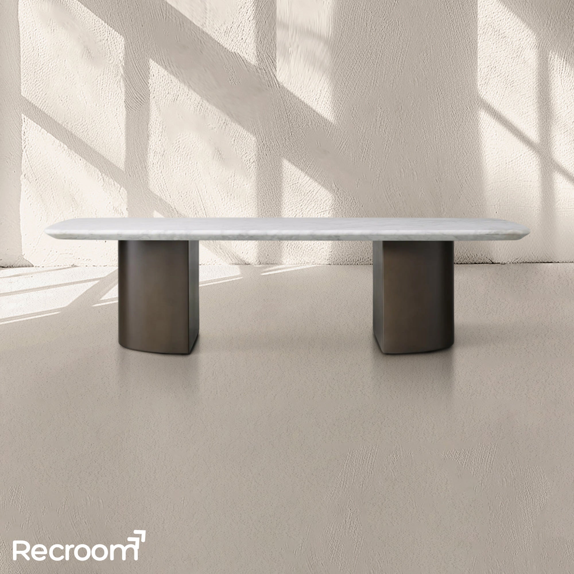 San Germani Coffee Table with Metal Dauphine Base - Zonesus