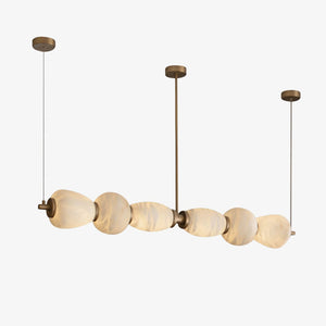 Alabaster Pebble Linear Chandelier - Zonesus