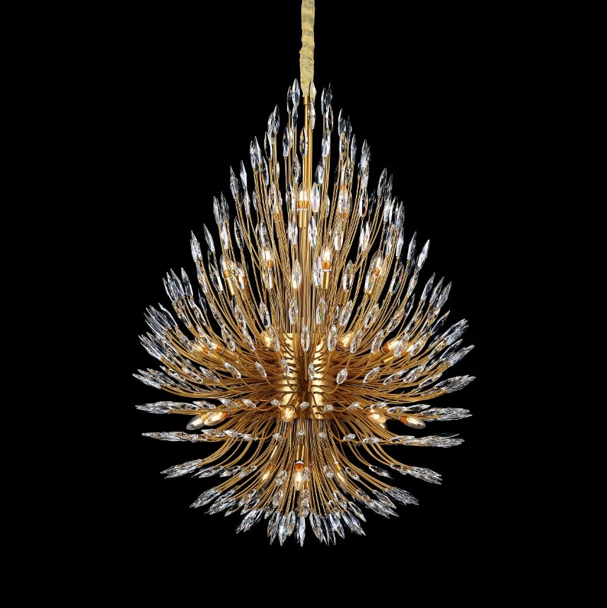 Lily Starburst Crystal Sputnik Chandelier - Zonesus