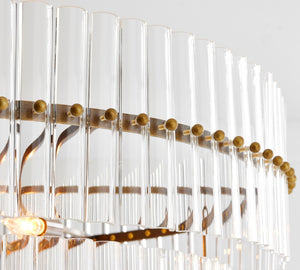 Mallory Crystal Round Chandlier 29.5" 48" - Zonesus