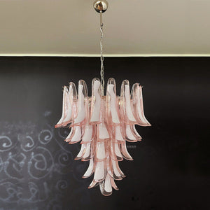 Murano Chandelier – 52 petals – Pink - Zonesus