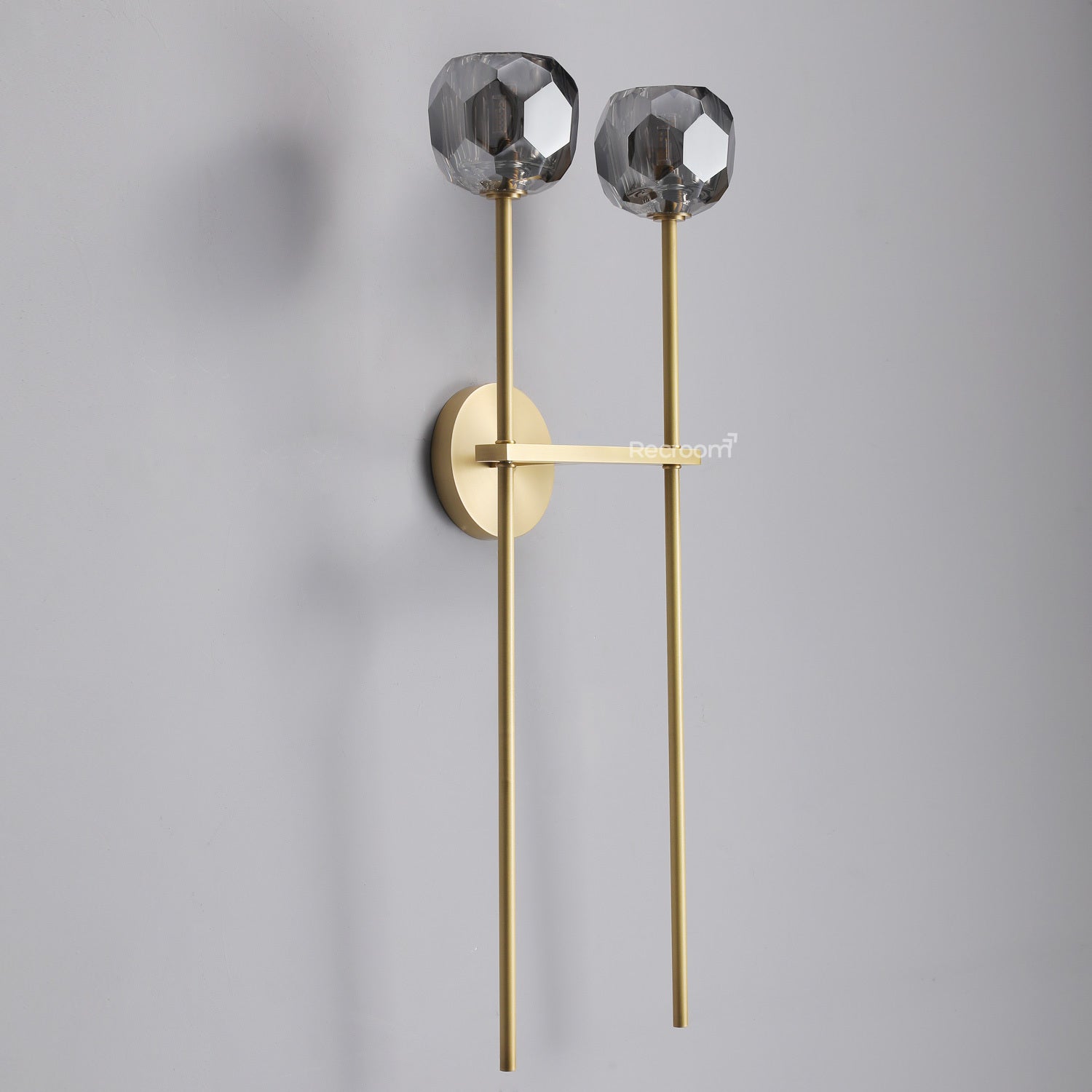 Boulew Crystal Glass Grand Double Sconce 12" - Zonesus